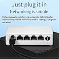 Pikkukuva 2 / 5: 5 Portin 100Mbps Ethernet-kytkin Mini-kytkin Kannettava RJ45-keskitin Ethernet-jakaja virtajohdolla EU-pistoke