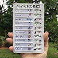 Miniatyrbilde 5 av 5: My Chores Memo Plastikkbrett, Avtakbar og Gjenbrukbar Memo for Sjekkpunkter og Skjema