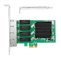 Miniatyrbillede 3 af 5: 4 Port Netværkskort PCI Express X1 til RJ45 RTL8111H Chip 10/100/1000Mbps Gigabit Ethernet Lan Kort til PC Desktop