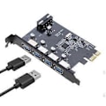 Pikkukuva 4 / 5: 4-porttinen USB3.0 PCI-E -laajennuskortti, vakaa kaksoistaitettava rakenne, kortin jakaja