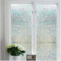 Miniatyrbilde 3 av 4: (2 STK) Personvern Vindusfilm, 3D Mosaikkmønster Selvklebende Limfri Variabel Fargefilm for Vinduer og Baderomsglassdør (50x200cm)-