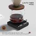 Miniatyrbild 3 av 5: Mini Kaffevåg med Automatisk Timer, Uppladdningsbar Espressovåg med Timer, 2kg/0.1g Högprecisionsvåg för Kaffebönor