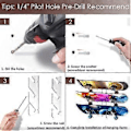 Miniatyrbillede 3 af 5: 1 par stue longboard skateboard rack vægmonteret deck longboard rack snowboard skateboard display rack