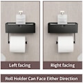 Miniatyrbillede 5 af 5: Toiletpapirholder med opbevaring til engangsservietter Dispenser og hylde, Toiletpapirholder Sort