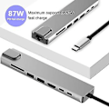 Miniatyrbild 2 av 5: Usb C Hub Typ C 3.0 Till 4k Adapter Med Rj45 Etet Sd/tf För PC Laptop Dator Hub
