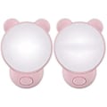 Miniatyrbillede 1 af 5: Natlampe Børnestik Med Kontakt LED Lampe 2 stk. Pink EU Stik