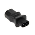 Miniatyrbild 3 av 5: IEC 320 C13 3-Pin Hona Till C8 2-Pin Hane Strömkontakt Konverter Adapter
