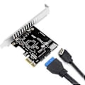 Miniatyrbild 4 av 5: PCI Express-kort PCIe till USB3 Typ-E Front Typ-C 19P Expansionskort Kompatibelt PCI-E X1 X4 X8 X16 Gränssnitt