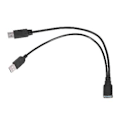 Miniatyrbillede 1 af 5: Usb 3.0 Fe Til Dobbelt Usb Data Y Forlængerkabel Til 2.5 Tommer Mobil D