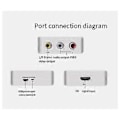 Miniatyrbilde 5 av 5: 1080P -Kompatibel med AV Video Composite Converter Box -Kompatibel med AV CVSB L/R Video Scaler Adapter Svart