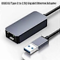 Miniatyrbillede 4 af 5: 2500Mbps USB C Ethernet til RJ45 2.5G USB Kablet Adapter RJ45 LAN Netværkskort til PC Laptop