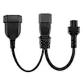 Miniatyrbillede 2 af 5: IEC320 C14 til IEC320 C5+EU4.0mm Strømkabel 1 i 2 Ud Y-splitter Adapterledning