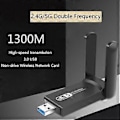 Pikkukuva 3 / 5: 2.4G 5G 1200Mbps Wifi-sovitin USB 3.0 Langaton verkkokortti USB-dongle Antenni AP Dual Band Wi-Fi Lan Ethernet 1200M