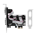 Miniatyrbillede 1 af 5: PCI-E til RS232 2 port seriel port konverter PCI Express controller adapter udvidelseskort