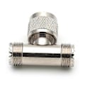 Miniatyrbillede 5 af 5: PL259 UHF Han til Dobbelt SO-239 UHF Hun SO239 Triple Tee Type 3-vejs Adapter