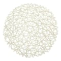 Pikkukuva 3 / 5: Pyöreät paperikuituiset kudotut tabletit sisustukseen, 38 cm, 12 kpl (valkoinen)