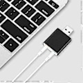 Miniatyrbillede 3 af 5: Ekstern 7.1 USB 3D Surround Sound Card/Audio Box Hovedtelefon- og Mikrofonindgang
