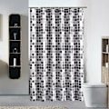 Miniatyrbillede 5 af 5: Bruseforhæng 200x200cm(BxH) Polyester Anti-Mildew Badeværelse Bruseforhæng Vandtæt Tyk Mosaik Mønster Kar Forhæng Liner med Spænder/H
