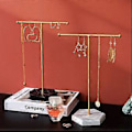 Miniatyrbillede 3 af 5: Smykketræ Stand Organizer Opbevaring til Halskæder, Armbånd, Nøgler & Ringe Valentinsgave til Kæreste Hvid