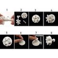 Miniatyrbillede 2 af 5: 6 stk./sæt Fødevaregodkendt Plast Snefnug Fondant Kage Stempel Udskærere Forme DIY Prægeværktøj til Bagning