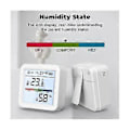 Miniatyrbild 4 av 5: Wifi Temperatur Luftfuktighetssensor Bakgrundsbelysning Skärm App Kontroll Temperaturlarm Sensor Med Klocka