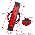 Miniatyrbillede 2 af 5: 10 Side Markering Lamper 12V 6SMD LED Forreste Bagerste Markering Lys til Trailer Lastbil Campingvogn Camper Van Lastbil Bus Båd Traktor Motor Rød