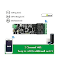 Miniatyrbillede 2 af 5: Tuya Wifi S Relæmodul 2 Kanals App Fjernbetjening Til Hjemmet