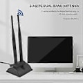 Miniatyrbillede 2 af 5: 2,4g/5g Dual-band Antenne med 2 meter Forlængerkabel 6db Magnetisk Base Trådløst Netværkskort Wifi S