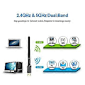 Miniatyrbilde 2 av 5: 600 Mbps Nettverkskort Dual-band 2.4g/5g Trådløs Usb Wifi Nett Adapter Mottaker