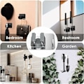Miniatyrbilde 5 av 5: Mopholder, veggmontert kosteskaftholder 4 stk, veggmontert kost, justerbar mopholder, kosteskaftholder veggmontert, mopp- og kosteskaftholder-arrangør