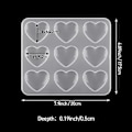 Miniatyrbild 5 av 5: 2-pack Hjärtformade Resinformar Silikon Hjärta Epoxiform Hjärta-formad Gjutform för Hantverk