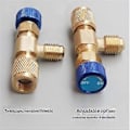 Miniatyrbillede 5 af 5: R22 R410 AC Ventil 1/4 Tomme Påfyldningssamling A/C Kølemiddelventil Aircondition Reparation og Fluorid Sikkerhedsadapter B