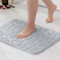 Miniatyrbillede 1 af 5: Antiskrid bademåtte 60x90cm Indendørs dør måtte Memory skum Entré tæppe til badeværelse Badekar Køkken Lysegrå