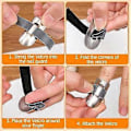 Miniatyrbillede 3 af 5: Fingerbeskytter i rustfrit stål, fingerbeskyttere til madskæring, multifunktionel fingerhåndbeskytter 5 stk.