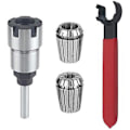 Miniatyrbilde 1 av 5: Fresebits Skaft Hylse Spennpatron Chuck Konverter Adapter, konverter 1/2, 1/4-tommers Skaftbits Med