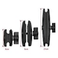 Miniatyrbilde 4 av 5: Nylon Arm 6cm Dobbel Sokkelarm med 1 Tomme Kulebasefeste Motorsykkel Kamera Forlengelsesarm