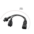 Miniatyrbillede 5 af 5: IEC320-C14 Han til IEC320-C5 +5-20R Hun Adapterledning Y-splitter Strømledning