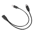 Miniatyrbillede 2 af 5: Usb 3.0 Fe Til Dobbelt Usb Data Y Forlængerkabel Til 2.5 Tommer Mobil D