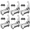 Miniatyrbillede 1 af 5: 6 stk. postkasse camlås med 2 nøgler camlås camlås cylinder camlås kontor skab postkasse låse skrivebord skuffe lås(20mm)