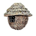 Miniatyrbilde 2 av 5: Fuglehus, 3 stk. håndvevde hengende kolibrihus for hekking, naturlig gressfuglrede for hage