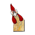 Miniatyrbild 1 av 5: Tupp Akryl Fönsterhänge, Unik Tupp Färgad Akryl Solfångare för Fönster, Perfekt Tupp Dekor B