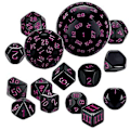 Pikkukuva 1 / 5: 15 kpl Hedral Dnd Noppasarja D3-d100 Sphal Rpg Noppasarja Roolipöytäpeliin