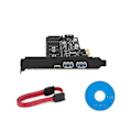 Miniatyrbillede 1 af 4: Dual Usb 3.0 Type-c M.2 Pcie Adapter M2 Ssd Sata B Nøgle Til Pci-e 3.0 Konverter Riser Til 2280
