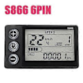 Miniatyrbillede 2 af 5: 24V 36V 48V 60V S866 Controller Panel Dashboard Vandtæt 6PIN Elektrisk Cykel LCD Display til Elektrisk E-cykel Scooter