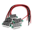 Miniatyrbillede 1 af 4: 5 stk. Gul 0,36 tommer Digitalt LED Panel Voltmeter To Tråds DC Volt Meter Spændingsovervågning
