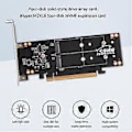 Pikkukuva 2 / 5: PCI-E X16 - M.2 NVME -laajennuskortti 4 täyden nopeuden portilla VROC:lle RA:ta varten