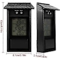 Miniatyrbilde 5 av 5: Drivhus Termometer, Vanntett Minimum Digitalt Drivhus Termometer Monitor 0.1c Oppløsning, Temperaturområde -20 Til 50c, Vegg Batteridrevet