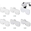Pikkukuva 3 / 4: Suurennuslasit 2 Led-valoa 5 Linssin Suurennuslasit Säädettävät, Vaihdettavat, 1.0x, 1.5x, 2.0x, 2.5x, 3.5x Hy