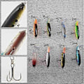 Miniatyrbilde 5 av 5: 8 stk. 11 cm 15 g Flytende Popper Fiske Lokkemiddel Kunstig Hardt Agn Wobbler Roterende Hale Fiskeutstyr 3D Øyne