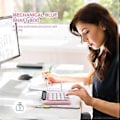 Miniatyrbillede 5 af 5: Retro Lommeregner Mekanisk Tastatur Bærbar Computer 10 Cifret LCD Display Finansielt Kontor Mode Lommeregner-Pink